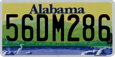 AL license plate 56DM286