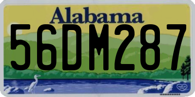 AL license plate 56DM287