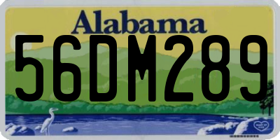 AL license plate 56DM289