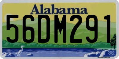 AL license plate 56DM291