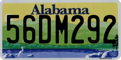 AL license plate 56DM292