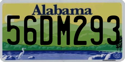 AL license plate 56DM293