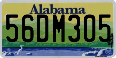 AL license plate 56DM305