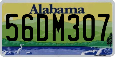 AL license plate 56DM307