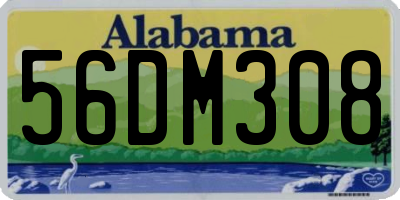 AL license plate 56DM308