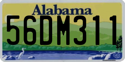 AL license plate 56DM311