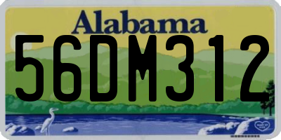 AL license plate 56DM312