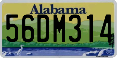 AL license plate 56DM314