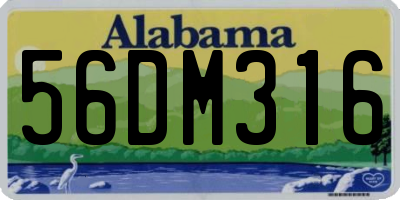 AL license plate 56DM316
