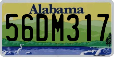 AL license plate 56DM317