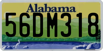 AL license plate 56DM318