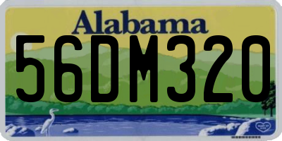 AL license plate 56DM320