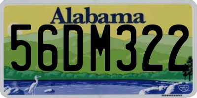 AL license plate 56DM322