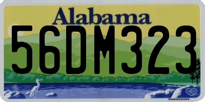 AL license plate 56DM323