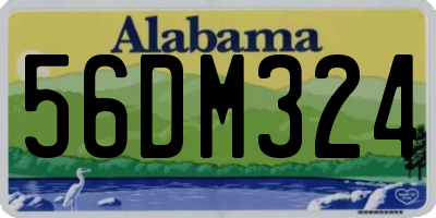 AL license plate 56DM324