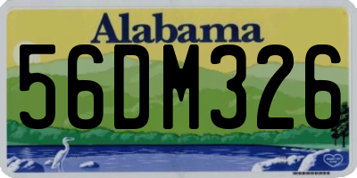 AL license plate 56DM326