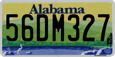 AL license plate 56DM327