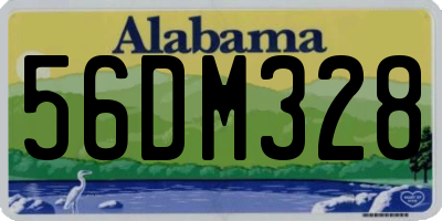 AL license plate 56DM328
