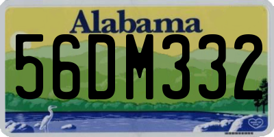 AL license plate 56DM332