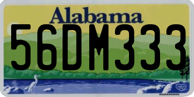 AL license plate 56DM333