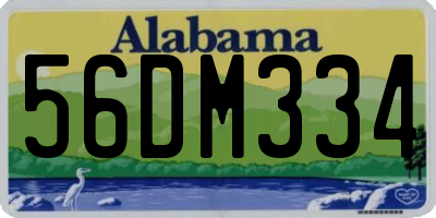 AL license plate 56DM334