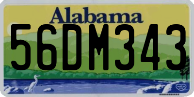 AL license plate 56DM343