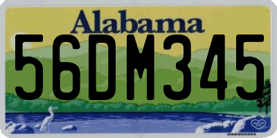 AL license plate 56DM345