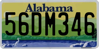 AL license plate 56DM346