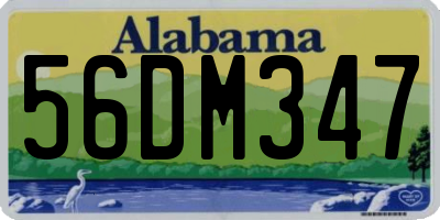 AL license plate 56DM347