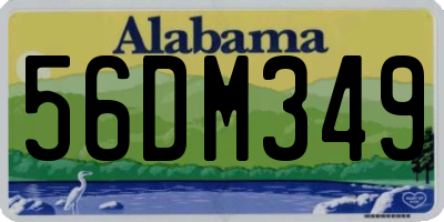AL license plate 56DM349
