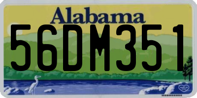 AL license plate 56DM351