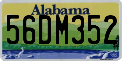 AL license plate 56DM352