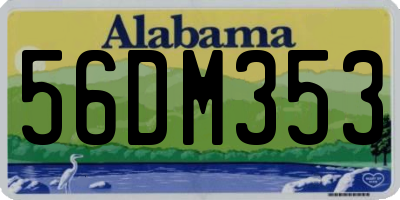 AL license plate 56DM353