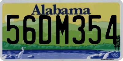 AL license plate 56DM354