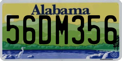 AL license plate 56DM356