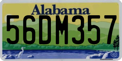 AL license plate 56DM357