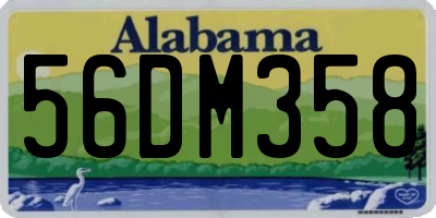 AL license plate 56DM358