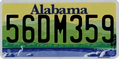 AL license plate 56DM359