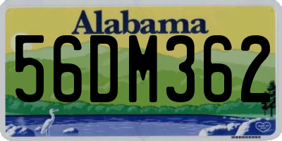 AL license plate 56DM362