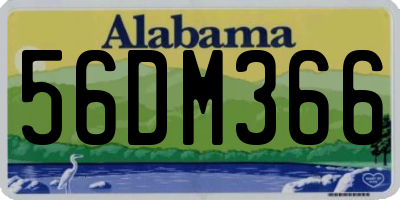 AL license plate 56DM366