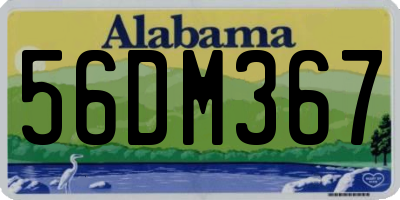 AL license plate 56DM367