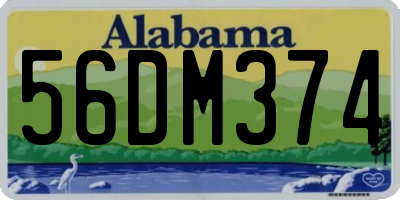 AL license plate 56DM374