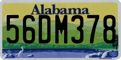 AL license plate 56DM378