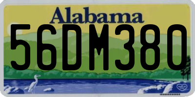 AL license plate 56DM380