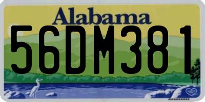 AL license plate 56DM381