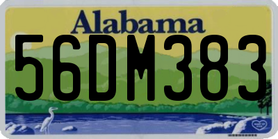 AL license plate 56DM383