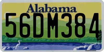 AL license plate 56DM384