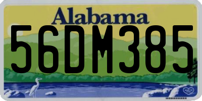 AL license plate 56DM385