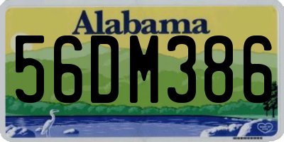 AL license plate 56DM386