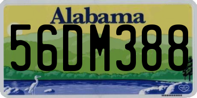 AL license plate 56DM388